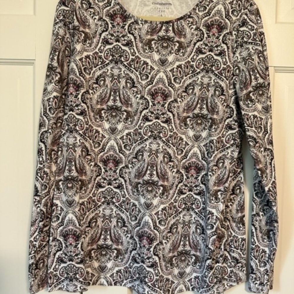 Croft & Barrow Classic T Long Sleeve Size L Scoop Neck Never Worn